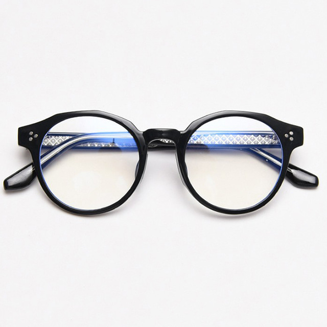 동그란 다각형 뿔테 투명안경테 블루라이트 차단 안경 C2809